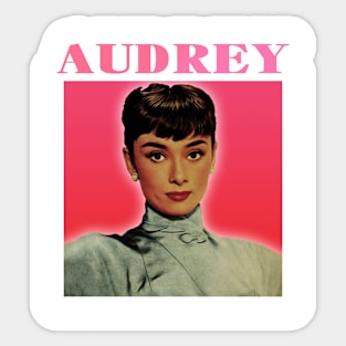 Audrey-Retro Potrait Sticker